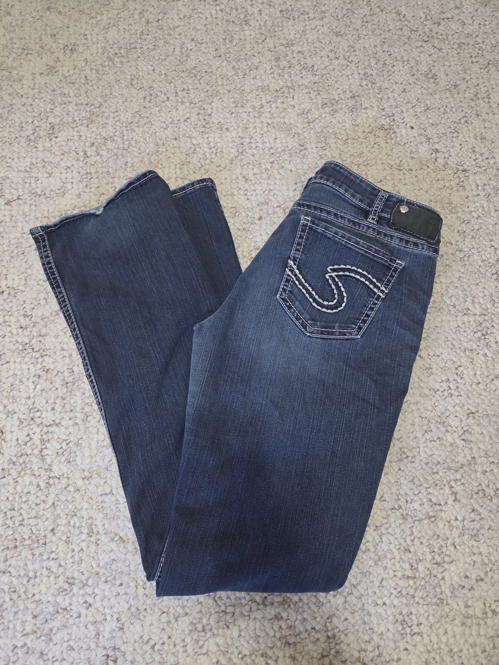 Silver Jeans Dark Blue Slim Boot Jeans